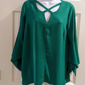 Gibson Latimer Green Blouse XS